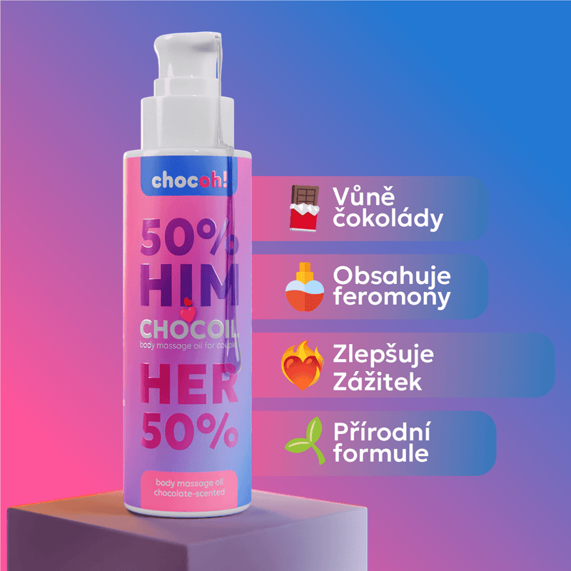 Masážní olej Chocoil pro páry